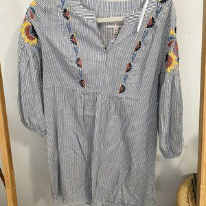Target Knox Rose embroidered and striped dress size medium